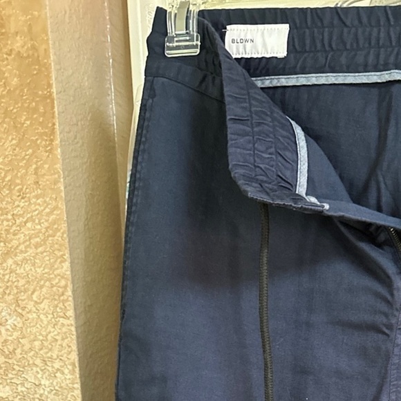 BLDWN Cargo Drawstring Pants NAVY Size Large Relaxed Fit Side pocket NWT - Picture 8 of 11